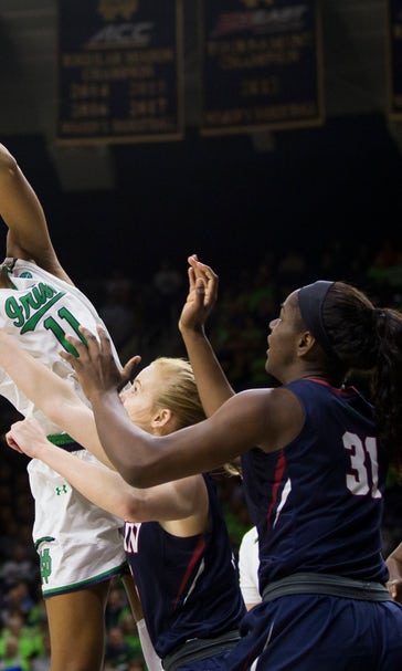 No. 1 Irish start slow, finish fast in beating Penn 75-55